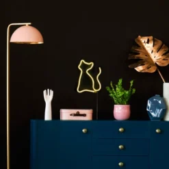 Northlight 9" White Cat LED Neon Style Sign