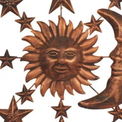 Metal Sun And Moon Indoor Outdoor Wall Decor With Stars Bronze - Olivia & May -Decora Shop GUEST 7e7176ac a828 49e7 9764 b78db4075634