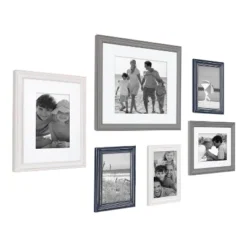 6pc Bordeaux Frame Boxs White/Black/Gray - Kate & Laurel All Things Decor