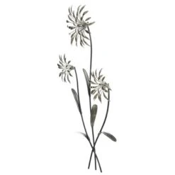 Alloy In Bloom Hanging Metal Wall Sculpture Silver - StyleCraft