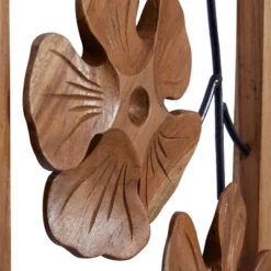 Set Of 2 Teak Wood Floral Handmade Framed Carved Wall Decors With Metal Wire Brown - Olivia & May -Decora Shop GUEST 7f352be8 67c4 4dc8 be90 f490977eec99