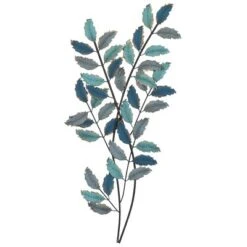 Metal Leaf Wall Decor With Gold Accent Blue - Olivia & May 26 Metal Leaf Wall Decor With Gold Accent Blue - Olivia & May -Decora Shop GUEST 7f4f43ae 7a87 4d98 b4e0 1fc4fd510d71