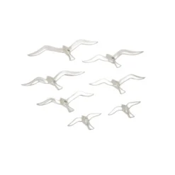 Set Of 7 Aluminum Bird Floating Flock Of Wall Decors Silver - Olivia & May -Decora Shop GUEST 800a105b 9a3d 43fb abc0 48b8b78c7315