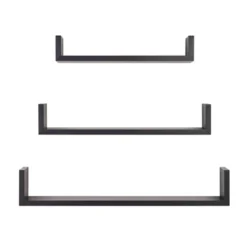 3pc Aalto U-Shaped Floating Wall Shelf Set - Danya B. -Decora Shop GUEST 803bccf0 889e 4213 b16b 4dc293fa7b72