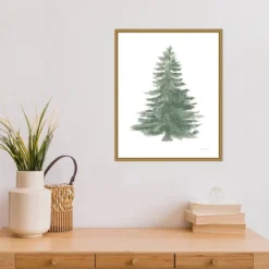 16" X 20" Floursack Holiday Tree By Danhui Nai Framed Canvas Wall Art - Amanti Art -Decora Shop GUEST 824ce43a 9a4d 4549 9ffb 8ae74eea1761