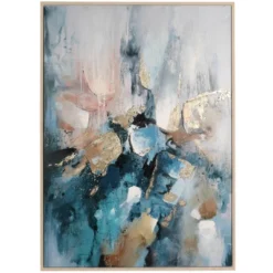 Canvas Abstract Watercolor Blotch Framed Wall Art With Gold Foil Accent Blue - Olivia & May 7 Canvas Abstract Watercolor Blotch Framed Wall Art With Gold Foil Accent Blue - Olivia & May -Decora Shop GUEST 857d7467 c9cf 40dd b241 c99612b5a642