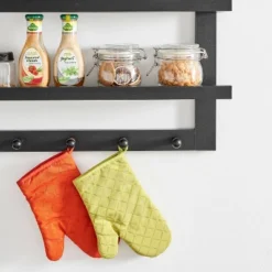 29" X 16" 2 Tier Ledge Wall Shelf Organizer With Five Hanging Hooks Black - Danya B. -Decora Shop GUEST 863d2f0c 1eee 4cfa af66 f59cef96deb1