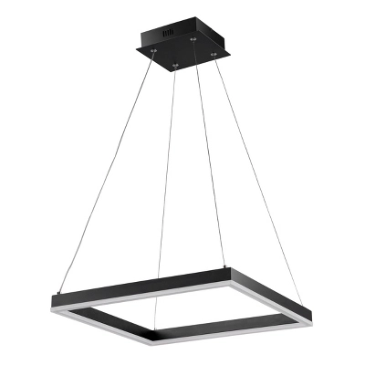 15.75" LED Nero Square Contemporary Metal Pendant Black - JONATHAN Y 2 15.75" LED Nero Square Contemporary Metal Pendant Black - JONATHAN Y - Image 2