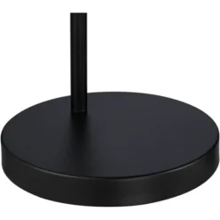 360 Lighting Cora Modern Arc Floor Lamp Standing 72" Tall Black Metal White Linen Drum Shade Decor For Living Room Reading Bedroom Office House Home -Decora Shop GUEST 89785a9d 4182 4691 aba4 5eb045d45ea5