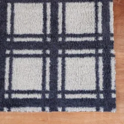 2'x3' ColorStar Prairie Grid Door Mat Navy - Bungalow Flooring -Decora Shop GUEST 8a1d9e30 65c3 4088 ad71 8f36d8bb4af5