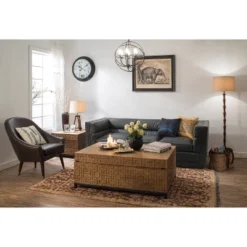 Mariner Tripod Style Wood Floor Lamp With Burlap Drum Shade Rust - Storied Home -Decora Shop GUEST 8a6ac286 0484 4c7b 9437 d0990f97e8dd