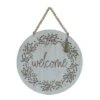 Transpac Wood 16 In. Welcome Hanging Decor