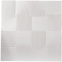 48" X 48" Wood Geometric Carved Wall Decor White - CosmoLiving By Cosmopolitan -Decora Shop GUEST 8c21c40c be77 48a7 9f9a 0eb69f59d2b5