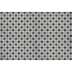 FlorArt Palisades Low Profile Easy Clean Kitchen Mat Blue/Cream - Bungalow Flooring -Decora Shop GUEST 8f2391a6 8f04 4629 a021 3fc347fe9e57