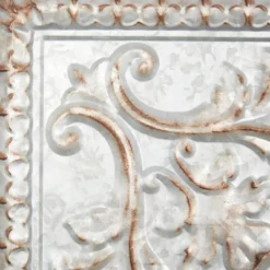 Rustic Metal Scroll Wall Decor With Embossed Details Gray - Olivia & May -Decora Shop GUEST 8f33d925 9c9f 4f6b bdbc 0cb3cf1d7a32