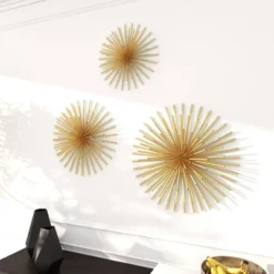 Set Of 3 Metal Starburst 3D Wall Decors - Olivia & May -Decora Shop GUEST 9205569a 4d7d 4bef 9dea e98b6a026db7