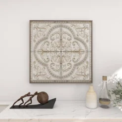 Rustic Metal Scroll Wall Decor With Embossed Details Gray - Olivia & May -Decora Shop GUEST 93c5497d 58ad 4843 bc33 72270f2c13d2