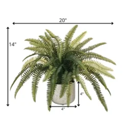 Sullivans Artificial Potted Fern Plant 14"H Green -Decora Shop GUEST 95087406 40a2 4efa 90fe fade55b631b6