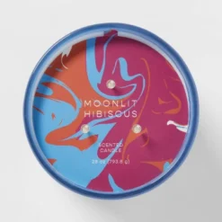 28oz Glass Moonlit Hibiscus Candle Light Blue - Opalhouse™ -Decora Shop GUEST 9562dc6d 4e42 481c 91d9 1f68f9f8ac72