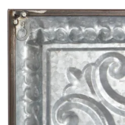 Rustic Metal Scroll Wall Decor With Embossed Details Gray - Olivia & May -Decora Shop GUEST 95c8ae50 1d66 4c73 a1fd 84b353e0ca6f