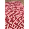 4'x6' Geometric Woven Accent Rug Red - Momeni