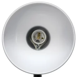 14.25" Traditional Fundamental Metal Desk Task Lamp And Bowl Shaped Shade With Flexi Gooseneck Gray - Creekwood Home -Decora Shop GUEST 9778b01a 49d9 4035 8c06 0696dd8f2a3c