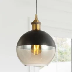 7.5" Metal Adjustable Nixon Drop Globe Pendant (Includes Energy Efficient Light Bulb) Brass - JONATHAN Y -Decora Shop GUEST 999f600d 18ca 418b b87a 12ad88989c1c