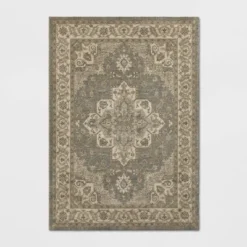 Medallion Jewel Boarder Persian Rug Cream/Gray - Threshold™ -Decora Shop GUEST 9c6255e0 5b41 4a38 97f4 48ea4bed8943