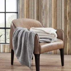 50"x60" Solid Mingled Faux Shearling Reversible Throw Blanket - Eddie Bauer -Decora Shop GUEST 9cb64a0b a530 4f7e b0d0 41d172d9c702