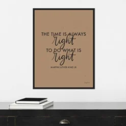 18" X 24" Words Of Wisdom IV Black - The Time Is Right By Becky Thorns Framed Canvas Wall Art Black - Amanti Art -Decora Shop GUEST 9d54443a b63b 4ec6 84d2 81d1f4598ccb