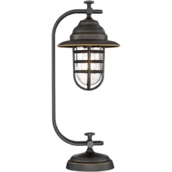 Franklin Iron Works Knox Industrial Desk Lamp 24" High Oil Rubbed Bronze LED Cage Glass Shade For Bedroom Living Room Bedside Nightstand Office House 10 Franklin Iron Works Knox Industrial Desk Lamp 24" High Oil Rubbed Bronze LED Cage Glass Shade For Bedroom Living Room Bedside Nightstand Office House -Decora Shop GUEST a46db50e 61f4 4da8 8d78 a0c1813f6b2e
