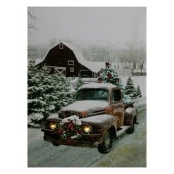 Northlight LED Lighted Fiber Optic Truck With Tree Christmas Canvas Wall Art 15.75" X 11.75" -Decora Shop GUEST a4a7b733 bd5a 4a80 bfb6 9208cd0a0679