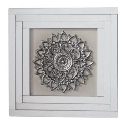 Glass Floral Wall Decor With Embossed Details Set Of 3 White - Olivia & May 24 Glass Floral Wall Decor With Embossed Details Set Of 3 White - Olivia & May -Decora Shop GUEST a6adbfcd 1e13 42a2 8884 eeb2c4eacc9b