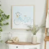 Canvas Bike Framed Wall Art With Tan Frame Multi Colored - Olivia & May