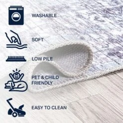 Didim Boho Gray Medallion Washable Area Rug - JONATHAN Y -Decora Shop GUEST a85576b2 9eb6 4bcf 83ee 9e6ab7ca294d