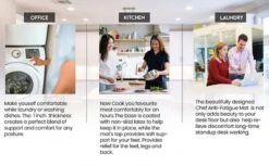 J&V TEXTILES 20" X 55" Oversized Cushioned Anti-Fatigue Kitchen Runner Mat (Blossom) -Decora Shop GUEST a897cde6 d06c 4deb b915 757c68e06f72