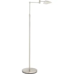 360 Lighting Zema Traditional Pharmacy Floor Lamp 49 1/2" Tall Brushed Nickel LED Adjustable Swing Arm For Living Room Reading Bedroom Offic -Decora Shop GUEST a919cef6 e501 4554 b4f4 a8905dbfb595