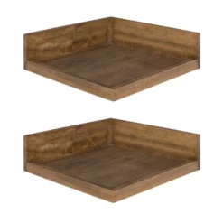 4.5" X 2.2" 2pk Levie Floating Corner Wooden Wall Shelf Set - Kate & Laurel All Things Decor -Decora Shop GUEST a9939bc1 07dd 4aec a667 daac28edafed
