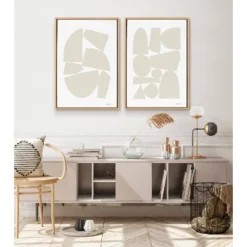 23" X 33" Sylvie Constructed I Neutral Framed Wall Canvas By Statement Goods Natural - Kate & Laurel All Things Decor -Decora Shop GUEST a9cd5c9e e59a 4f02 ade8 73c9c6c4e544