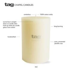 TAG Chapel Paraffin Wax Candle -Decora Shop GUEST a9e1750d 8d2b 42c2 b46f 920b58d21723