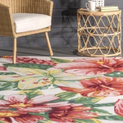 NuLOOM Contemporary Floral Sabrina Indoor/Outdoor Patio Area Rug -Decora Shop GUEST ac813bb1 73aa 48e3 b7ac cfabc749c1d2