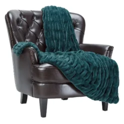 Chanasya Ruched Luxurious Soft Faux Fur Throw Blanket - Fuzzy Plush And Elegant With Reversible Mink Blanket (50x65 Inches) -Decora Shop GUEST ac85347a 0c65 464e a44c 244bfc561bc1