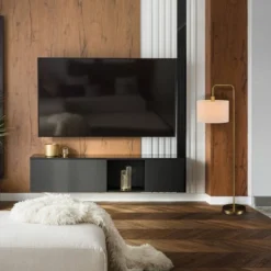 58" Brass Floor Lamp With White Linen Shade - Globe Electric -Decora Shop GUEST ae2ea069 ce18 4dbd a243 e4f6937af9bb