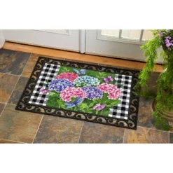 Evergreen Hydrangea Checks Embossed Indoor Outdoor Doormat 18 X 30 Green 5 Evergreen Hydrangea Checks Embossed Indoor Outdoor Doormat 18 X 30 Green -Decora Shop GUEST ae7d2f02 4566 4cab bdf2 54657aa98de7
