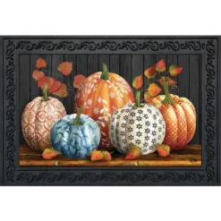 Elegant Pumpkins Doormat 18" X 30" Indoor Outdoor Briarwood Lane