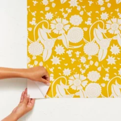 Idris Flower Wallpaper Pharaoh Gold - Opalhouse™ Designed With Jungalow™ -Decora Shop GUEST afa3c2c7 d4a3 4da6 989a 5ea8e7d3bc25