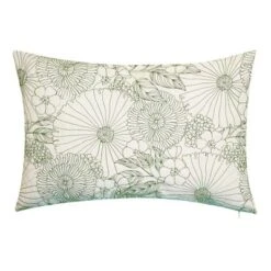21" X 14" Fine Line Embroidered Floral Decorative Lumbar Patio Throw Pillow - Edie@Home -Decora Shop GUEST b0b2b9cf ea84 4156 ad82 5cf82e9957d2