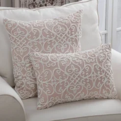 Serafina Dusty Rose Lumbar Throw Pillow - Pillow Perfect -Decora Shop GUEST b111d3f0 36a0 41f2 904f 167b7c71188b