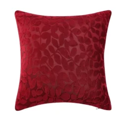 Kate Aurora Red Hook Cut Leaf Embossed Chenille Ultra Plush & Fluffy 18"x 18" Filled Accent Throw Pillow With Removable Zipper Shell/Cover -Decora Shop GUEST b33df917 e5db 4976 be31 96a2d9c1c989