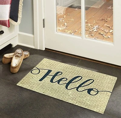 J&V TEXTILES "Hello" Outdoor Coir Doormat 18" X 30" 1 J&V TEXTILES "Hello" Outdoor Coir Doormat 18" X 30"
